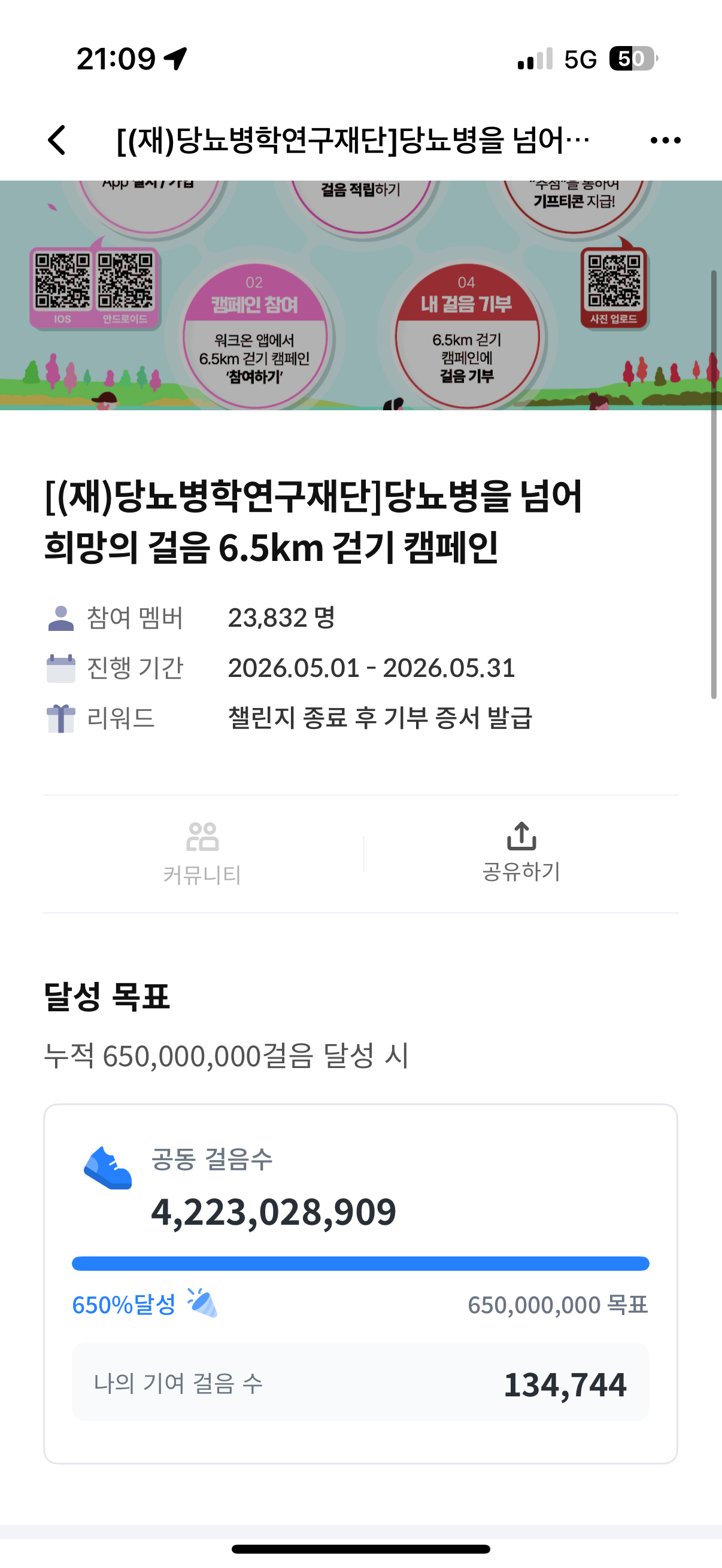 6.5km걷기캠페인