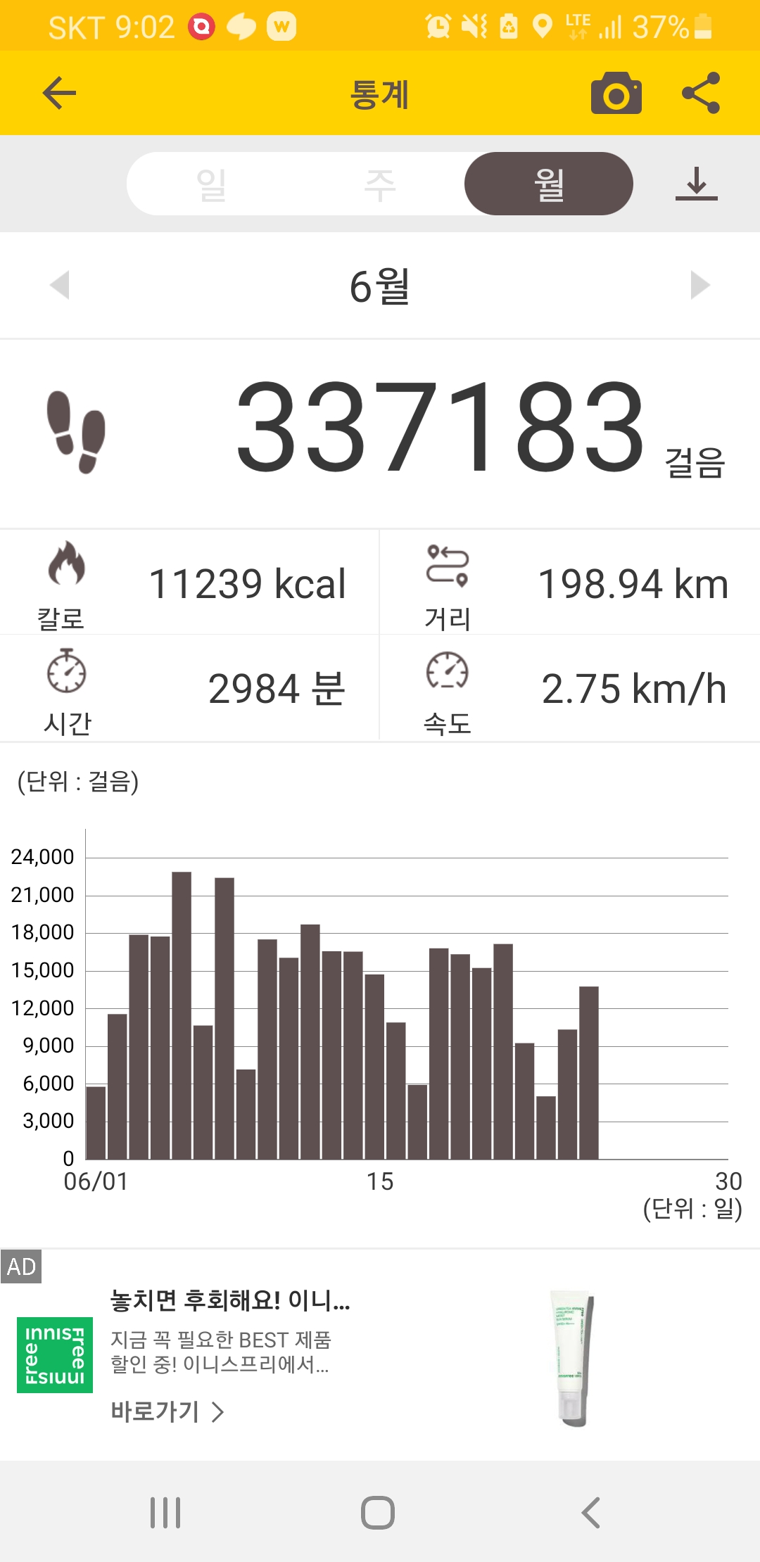 [6.5 걷기캠페인 ]  통해 열심히 동기부여됩니다